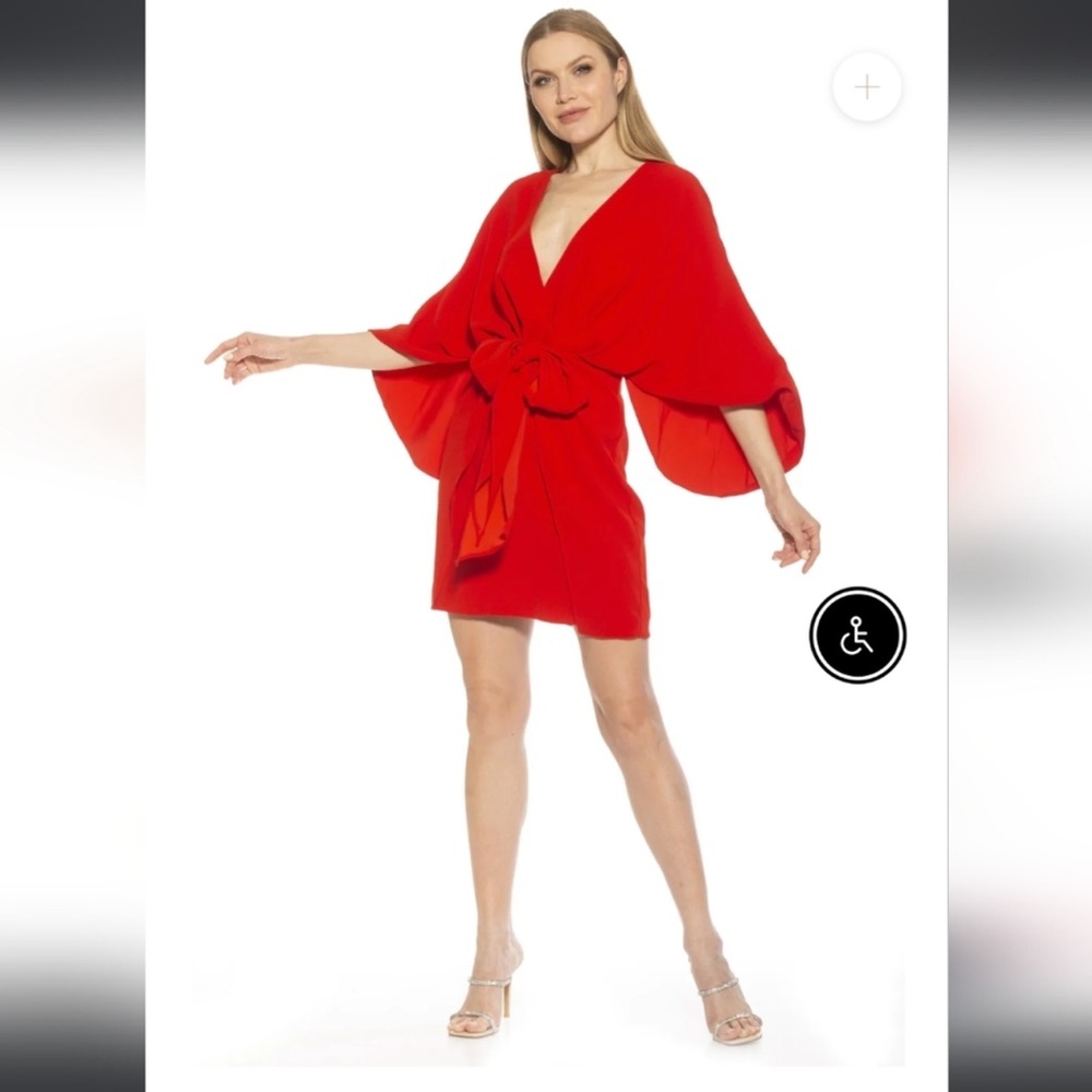 New Alexia admor red dress beautiful size 8 - Picture 2 of 9